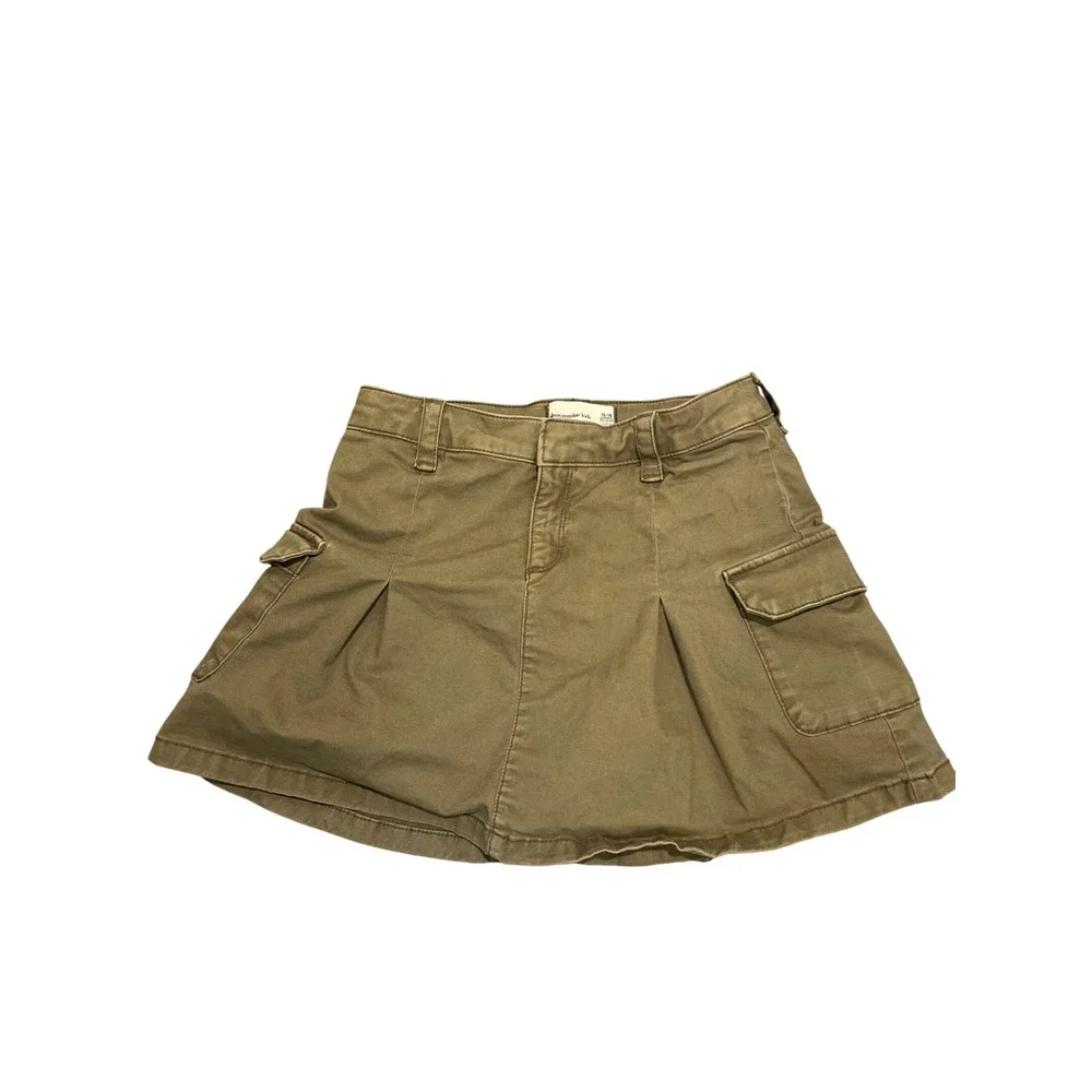 Abercrombie Kids Girls Cargo Mini‎ Skort khaki Size 15 16 Regular Olive School